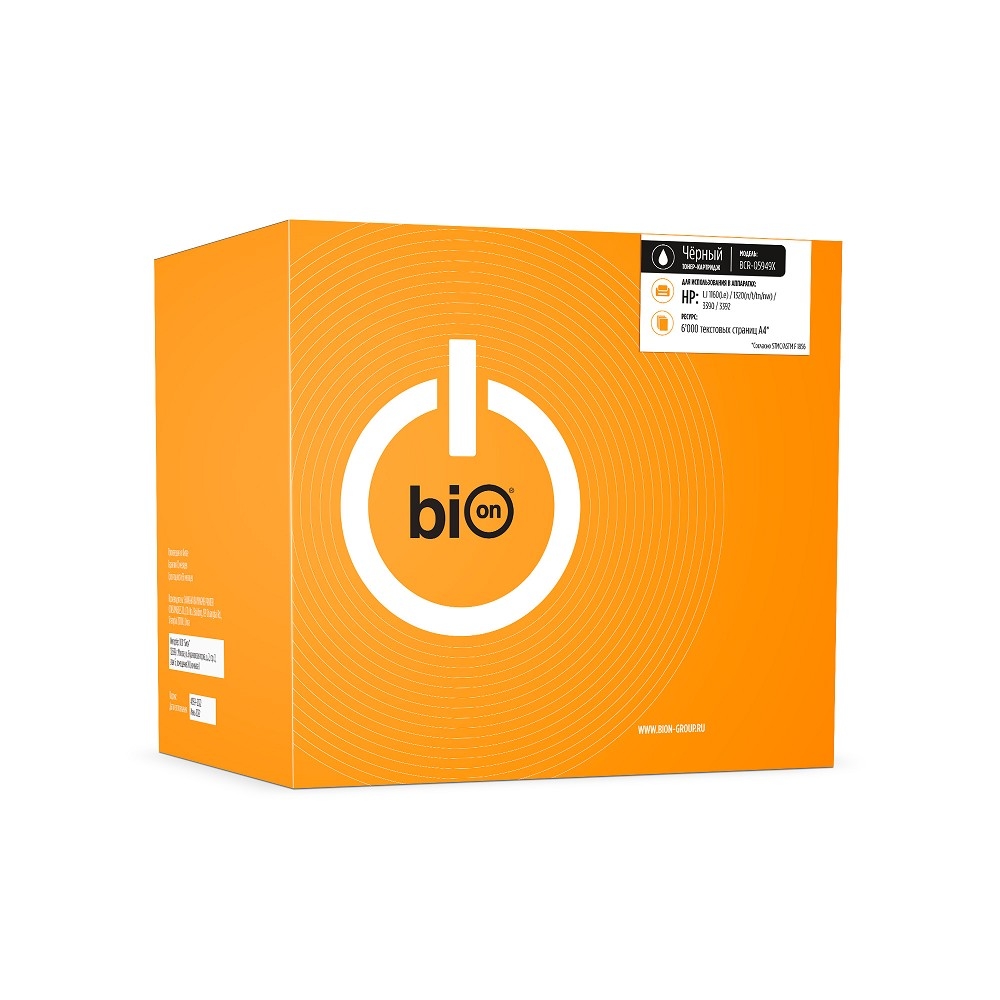 Bion BCR-Q5949X Картридж для HP {LaserJet 1160} (6000  стр.), Черный, с чипом