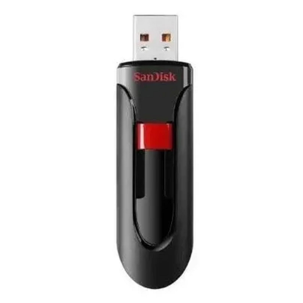Флешка USB Sandisk CZ60 Cruzer Glide (SDCZ60-032G-B35), 32Gb, USB 2.0, R/W 30/8, черный/красный