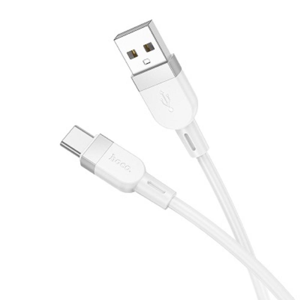 HOCO X109/ USB кабель Type-C/ 1m/ 3A/ Силикон/ White