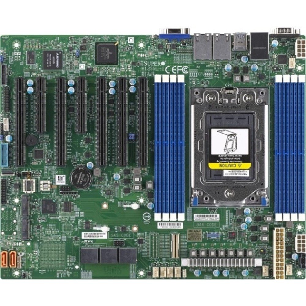 Материнская плата SuperMicro MBD-H12SSL-I-O Intelligent Platform Management Interface, Single AMD EPYC™ 7003/7002 Series Processor, 2TB Registered ECC DDR4 3200MHz SDRAM in 8 DIMMs,5 PCI-E 4.0 x16,2 PCI-E 4.0 x8,8 SATA3, 2 M.2 {10} (418091)