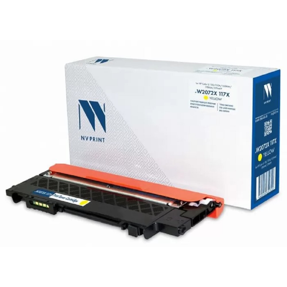 Картридж NVPrint совместимый NV-W2072XT 117X Yellow для HP Color LJ 150/150A/150NW/178NW/179MFP (1300k)