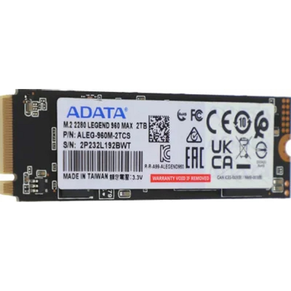 A-DATA SSD 2Tb LEGEND 960 MAX, M.2(22x80mm), NVMe 1.4, PCIe 4.0 x4, 3D NAND, ALEG-960M-2TCS