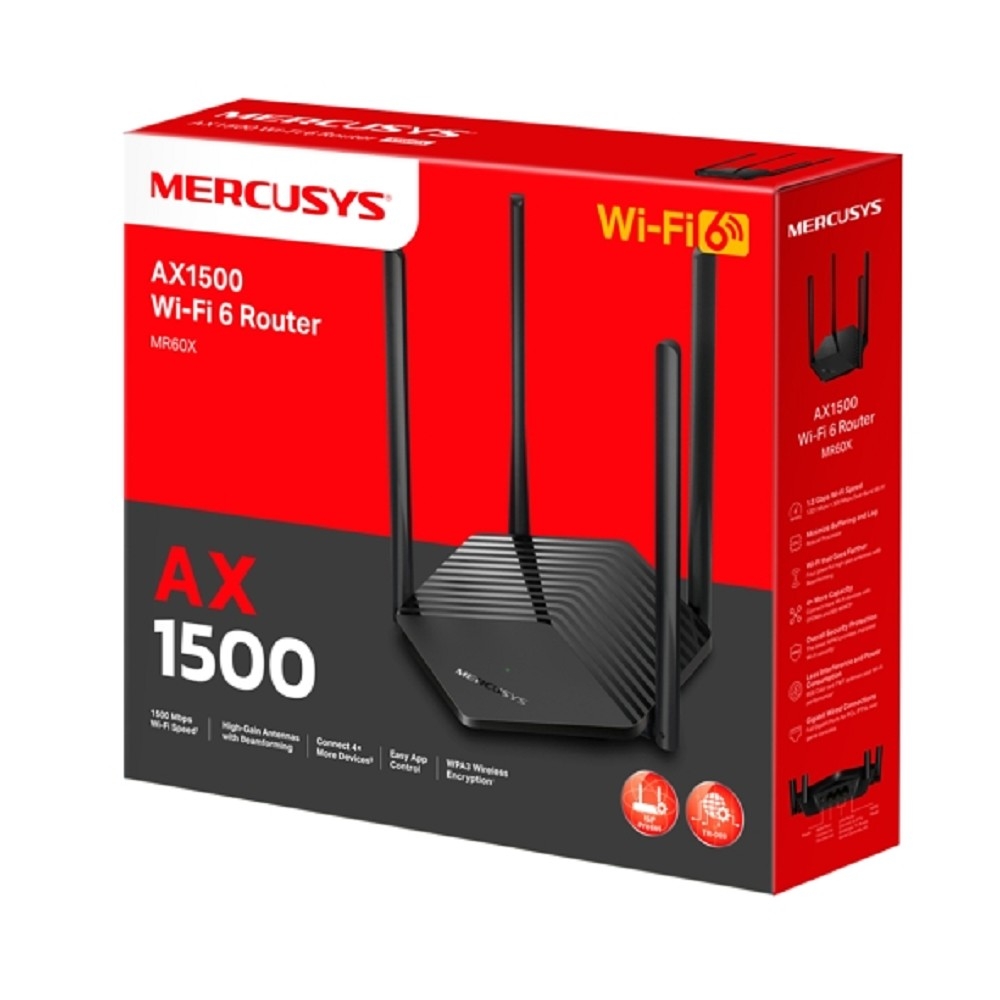 Mercusys MR60X Двухдиапазонный Wi-Fi роутер AX1500
