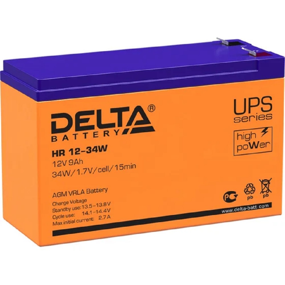 Delta HR 12-34 W (9 А\ч, 12В) свинцово- кислотный  аккумулятор