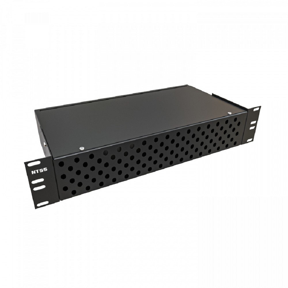 NTSS Кросс NTSS оптический 19'' укомплектованный 2U, 96 портов FC/UPC, 9/125 мкм (сплошная панель, сплайс-кассета 3шт, пигтейлы, КДЗС, адаптеры) черный RAL 9005 NTSS-RFOB-2U-96-FC/U-9-SP1.5G0AY-BL