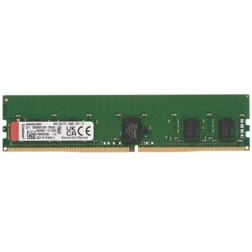 Оперативная память Kingston Server Premier DDR4 16GB RDIMM 2666MHz ECC Registered 1Rx8, 1.2V (Micron F Rambus)