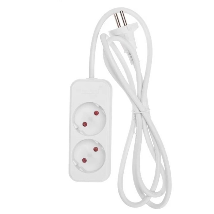 Rexant (13-4002) Удлинитель STANDARD 2 гнезда, 5м, 2х1,0мм?, б/з, белый 