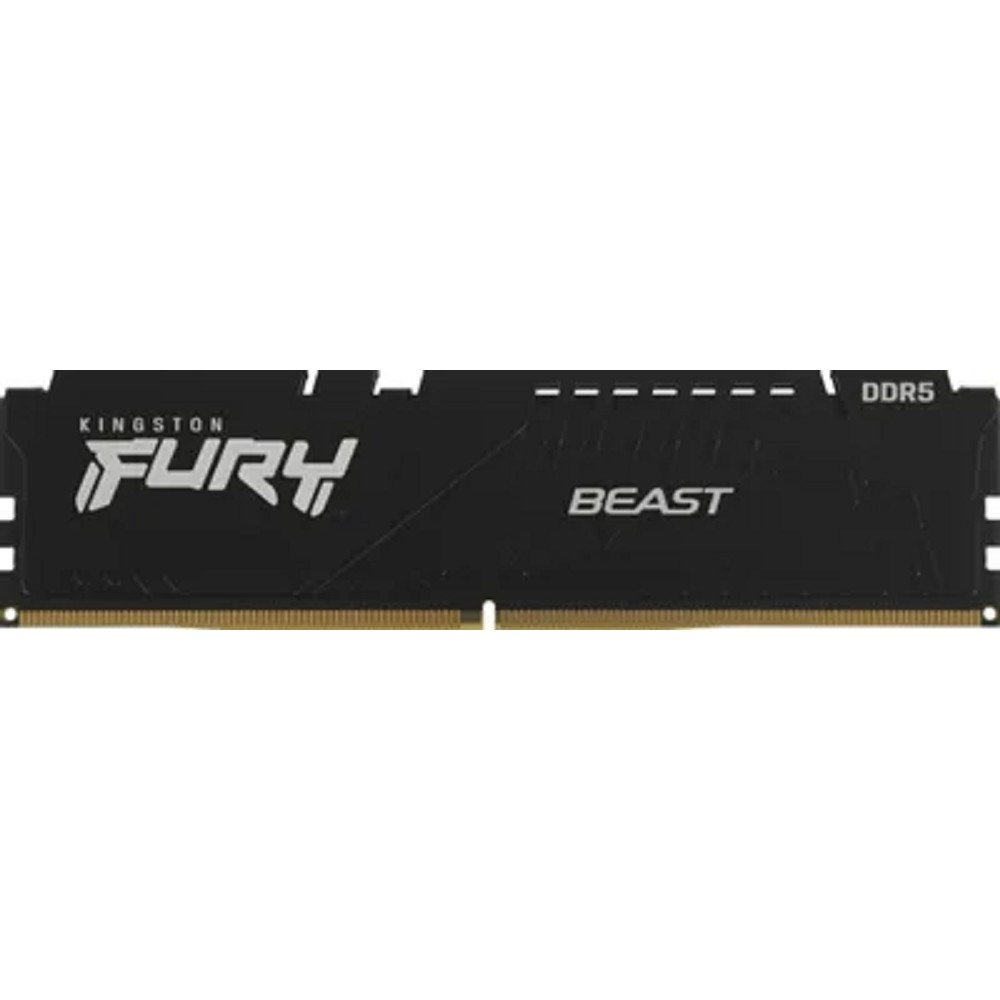 Оперативная память Kingston Fury Beast, DDR5, 16GB (1x16GB), 6000 MHz, CL36, с радиатором, чёрный