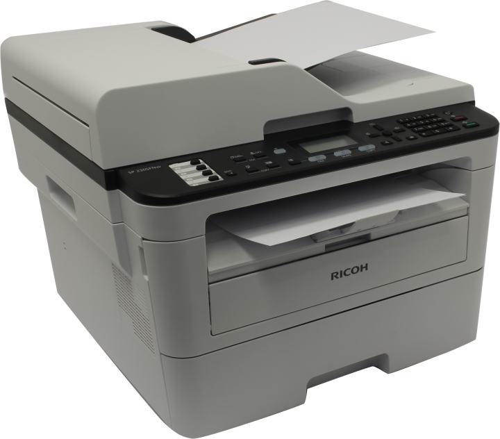 Ricoh <SP 230SFNw> (A4, 30 стр/мин, 64Mb, LCD, лазерное МФУ, факс,  1200 dpi, USB2.0,сетевой,WiFi,двуст.печать,ADF)