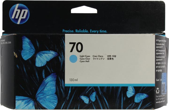 Картридж HP C9390A (№70) Light Cyan  для  HP  DesignJet Z2100/Z3100/Z3200/Z5200