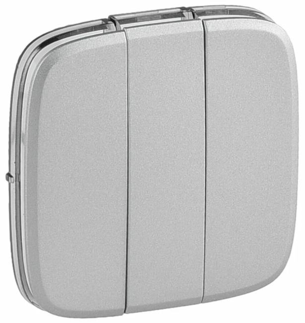 Панель лицевая Legrand 755037 Valena ALLURE - для  выключателя трехклавишного, алюминий