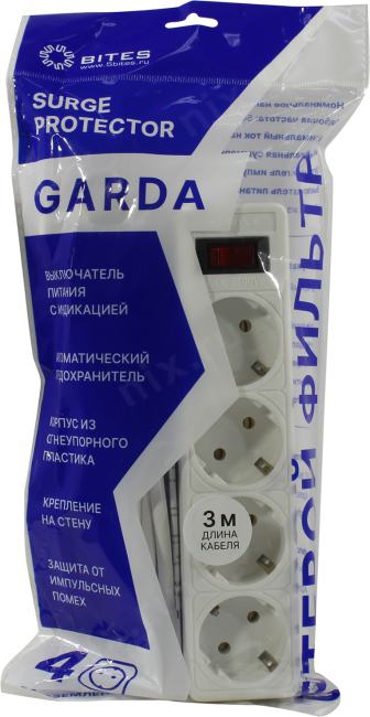 Сетевой фильтр 5bites <SP4W-530> White <3м> (  4 розетки )