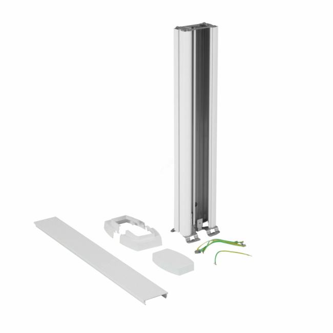 Колонна Legrand 653103 универсальная мини алюминиевая с крышкой из алюминия 1 секция, высота 0,68 метра, цвет белый