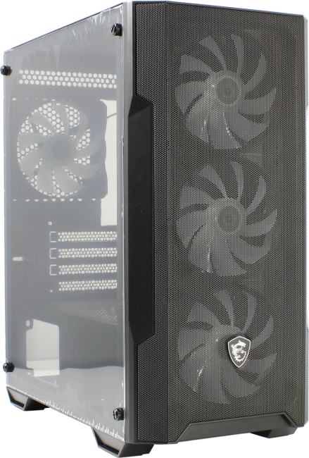 Компьютерный корпус MSI MAG FORGE M100A, Mini-Tower, черный 4x120мм