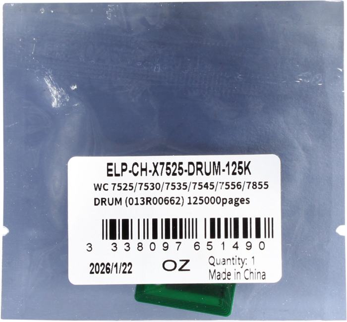 <ELP-CH-X7525-DRUM-125K> Чип Xerox WorkCentre  7525/7530/7535/7545/7556/7855/7830/7835/7845 (013R00662), 125K