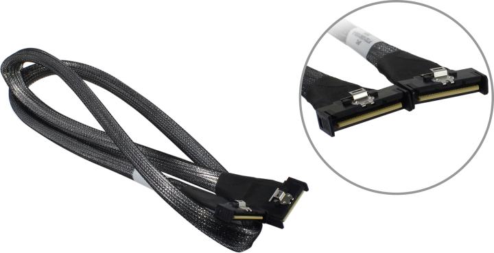 Кабель JPC P7321GB01000-9 Cable MCIO x8 74P (STRAIGHT TYPE)  -TO-  MCIO x8 74P (STRAIGHT TYPE) , 85 Ohm, L:100cm
