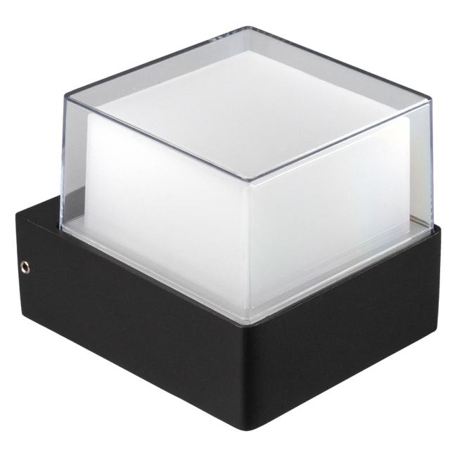 SBL16863 Уличный светодиодный настенный светильник CUBE 6Вт Smartbuy 3000К  IP65 черный (SBL16863)