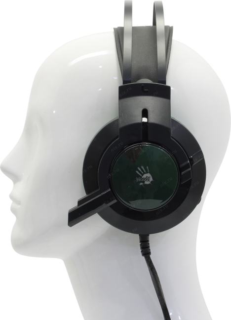 Наушники с микрофоном Bloody J450 Army Green (7.1, шнур 1.8м, USB, с  регулятором  громкости)