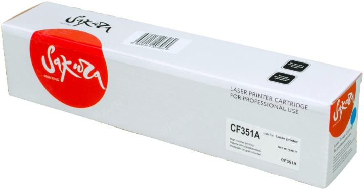 <077983> Картридж лазерный Sakura SACF351A (CF351A) для HP MFP M176, M177, синий [SACF351A]