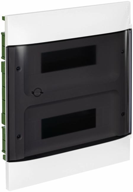 Щиток встраиваемый Legrand 135572 Practibox S - 2 ряда x 12 модулей, в полые стены, дымчатая дверь