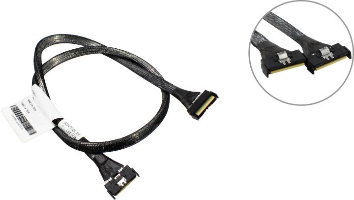 Кабель Amphenol RMC74-7038 Cable MCIO x8 74P (прямой)  -TO-  MCIO x8 74P (прямой) , 85 Ohm, L:80cm