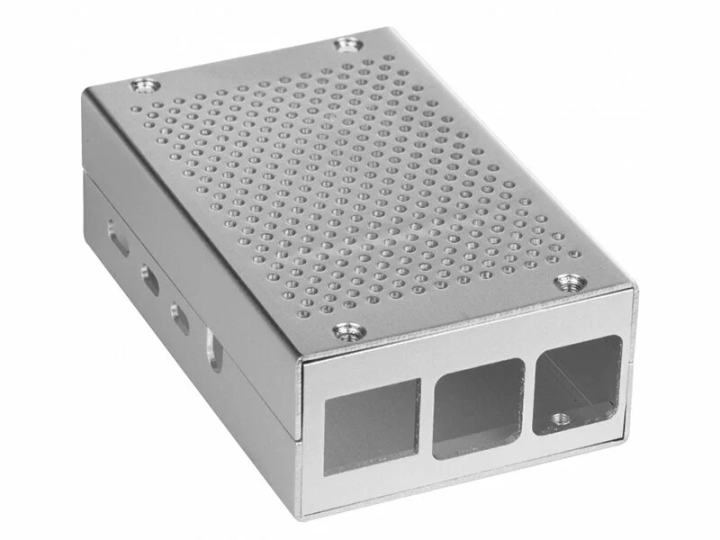 Корпус Raspberry ACD RA507, Для Raspberry Pi 4B, серебристый, из алюминиевого сплава с рассеиванием тепла.