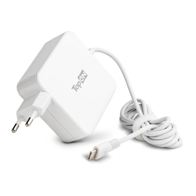 TopON TOP-HP65QW Блок питания TopON для ноутбука HP 65W кабель Type-C, Power Delivery,  Quick Charge 3.0