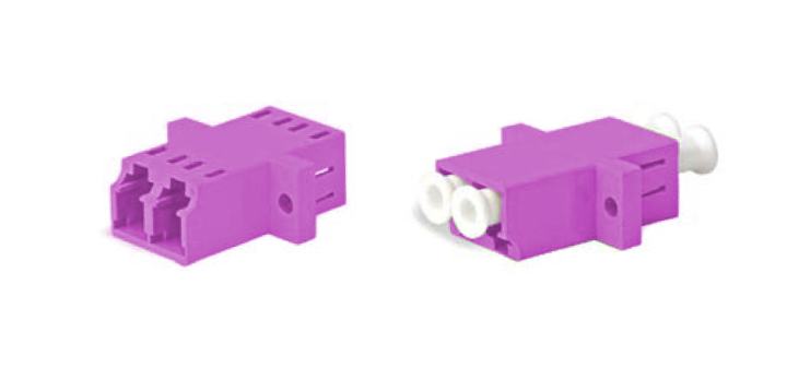 Hyperline <FA-P11Z-DLC/DLC-N/WH-MG> Оптический проходной адаптер LC-LC, MM, duplex <448022>