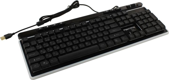 Клавиатура Panteon M210 Black <USB>  104КЛ+8КЛ  М/Мед,  подсветка клавиш