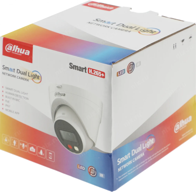 Камера видеонаблюдения IP Dahua DH-IPC-HDW1239VP-A-IL-0360B 3.6-3.6мм  цв.  корп.:белый