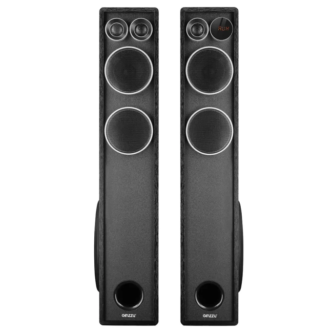 Портативная акустика 2.0 Ginzzu GM-326, 180Вт, черный (GM-326)