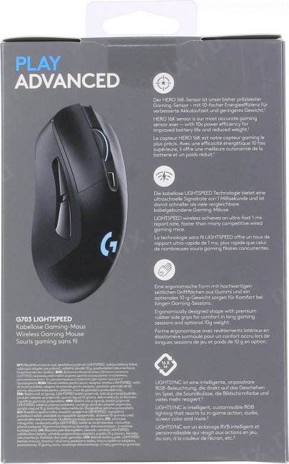Logitech G703 LIGHTSPEED Wireless Gaming Mouse <910-005640> (RTL)  USB  6btn+Roll