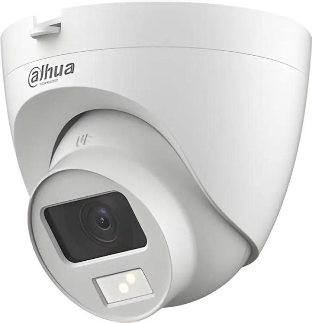 DAHUA DH-HAC-HDW1200CLQP-IL-A-0360B-S6 Уличная турельная HDCVI-видеокамера с интеллектуальной двойной подсветкой 2Мп, объектив 3.6мм, ИК 20м, LED 20м, IP67, корпус: пластик, быстрый монтаж