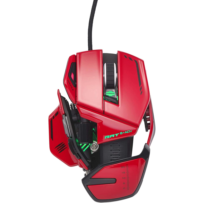 Mad Catz R.A.T.8+ ADV Optical Gaming Mouse 20000dpi (RTL)  USB 11btn+Roll <MR06DCINRD000-0>