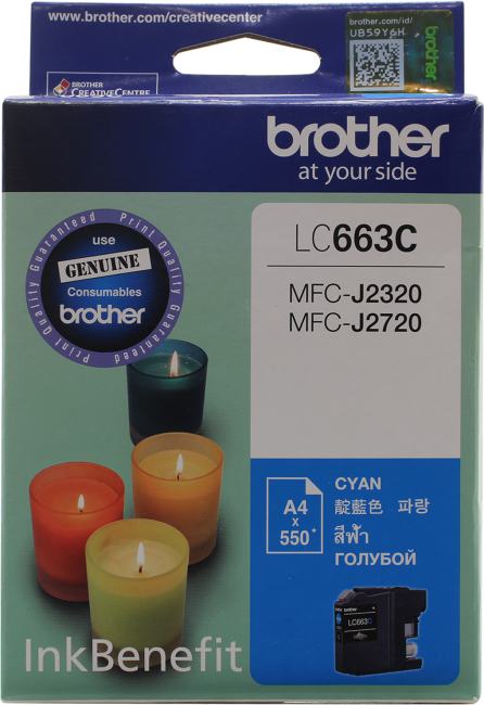 Картридж Brother LC663C  Cyan для MFC-J2320/MFC-J2720