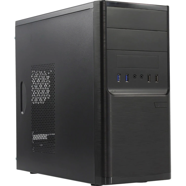 6198910 корпус MiniTower Powerman ES701 Black PM-600ATX-F  U2*2+U3*2+A(HD)  mATX