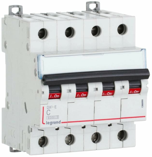 Выключатель автоматический DX3-E 4P 32А (С) 6000/6kA