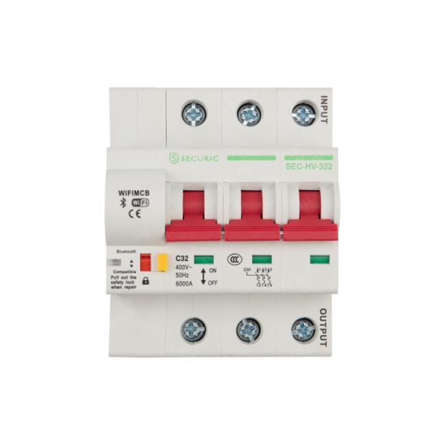 SEC-HV-332 Умный Wi-Fi автоматический выключатель 2P/32А SECURIC
