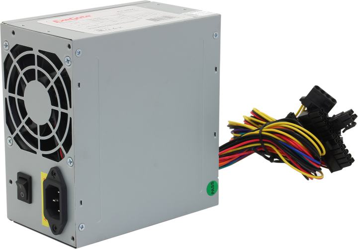 Exegate EX219185RUS-S Блок питания 500W Exegate AB500, ATX, SC, 8cm fan, 24p+4p, 3*SATA, 2*IDE, FDD + кабель 220V с защитой от выдергивания