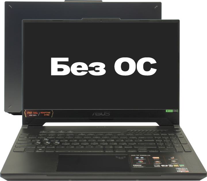 Ноутбук игровой ASUS TUF Gaming A15 FA507NUR-LP044 15.6", 2023, IPS, AMD Ryzen 7 7435HS 3.1ГГц, 8-ядерный, 16ГБ DDR5, 512ГБ SSD, NVIDIA GeForce RTX 4050 для ноутбуков - 6 ГБ, без операционной системы, серый