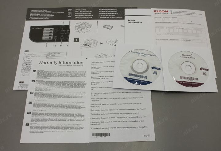 Ricoh <SP 230SFNw> (A4, 30 стр/мин, 64Mb, LCD, лазерное МФУ, факс,  1200 dpi, USB2.0,сетевой,WiFi,двуст.печать,ADF)