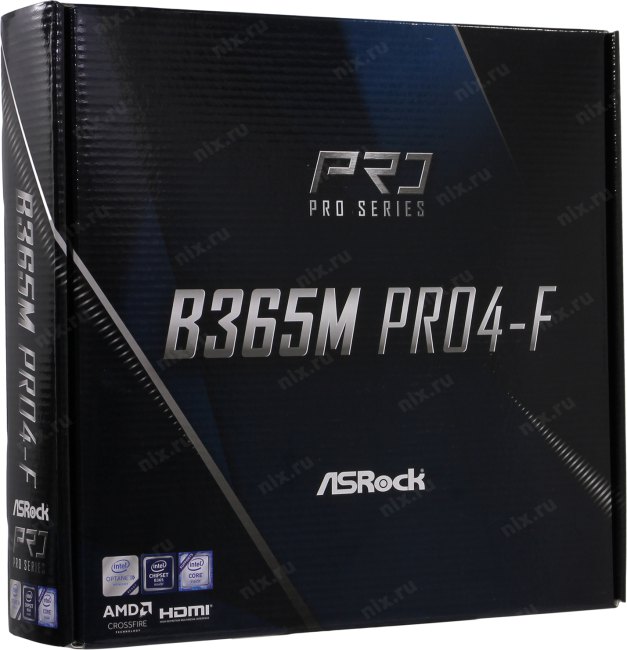 ASRock B365M PRO4-F (RTL) LGA1151 <B365> 2xPCI-E Dsub+DVI+HDMI GbLAN SATA  MicroATX  4DDR4