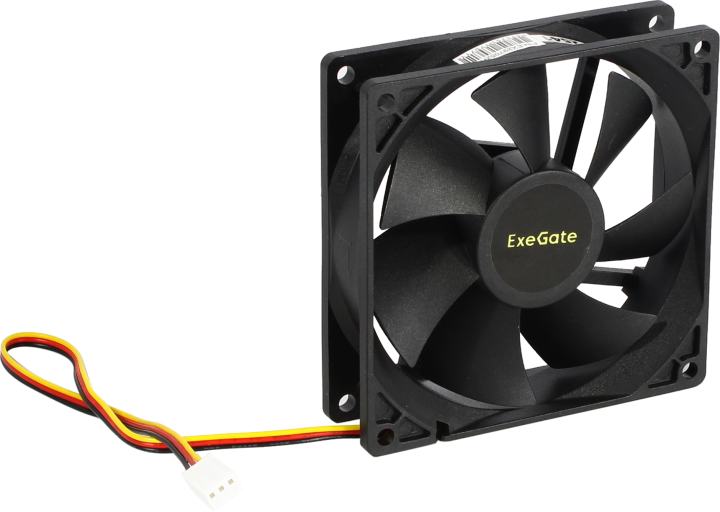 Exegate EX297052RUS Вентилятор 12В DC ExeGate ExtraPower EP09225B3P (92x92x25 мм, 2-Ball (двойной шарикоподшипник), 3pin, 2500RPM, 32dBA)