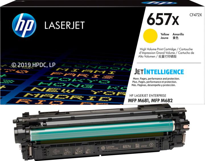 CF472X Картридж HP 657X лазерный желтый увеличенной емкости (23000 стр), CF472X (в составе цветного комплекта)