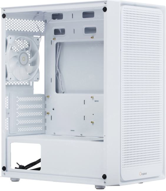 Ocypus Gamma-C50-WHG400XX-GL Корпус ПК без блока питания/ Case Ocypus Gamma C50 WH ARGB, Mini-Tower, TG,  4x120mm  ARGB,