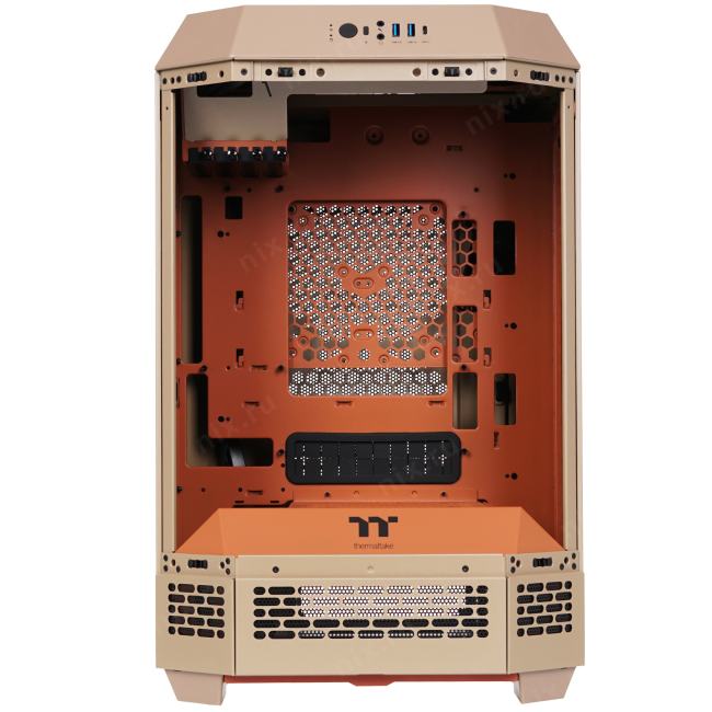CA-1Y4-00SGWN-00 Корпус Thermaltake The Tower 300 коричневый без БП miniITX 8x120mm 6x140mm 2xUSB3.0  audio bott PSU