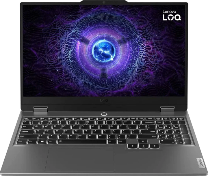 Ноутбук 15.6" IPS FHD LENOVO LOQ 15IAX9 серый (Core i5 12450HX/24Gb/512Gb SSD/3050 6Gb/noOS) (83GS00R9RK)