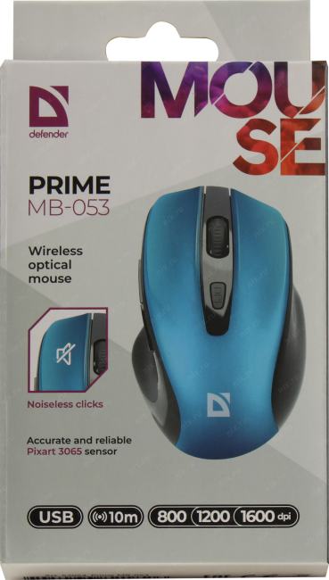 Defender Prime  Wireless Optical Mouse <MB-053>  (RTL)  USB  6btn+Roll <52054>