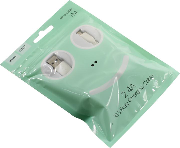 Hoco <X13 Micro 1M White> Кабель USB 2.0  AM--> Micro-B 1м