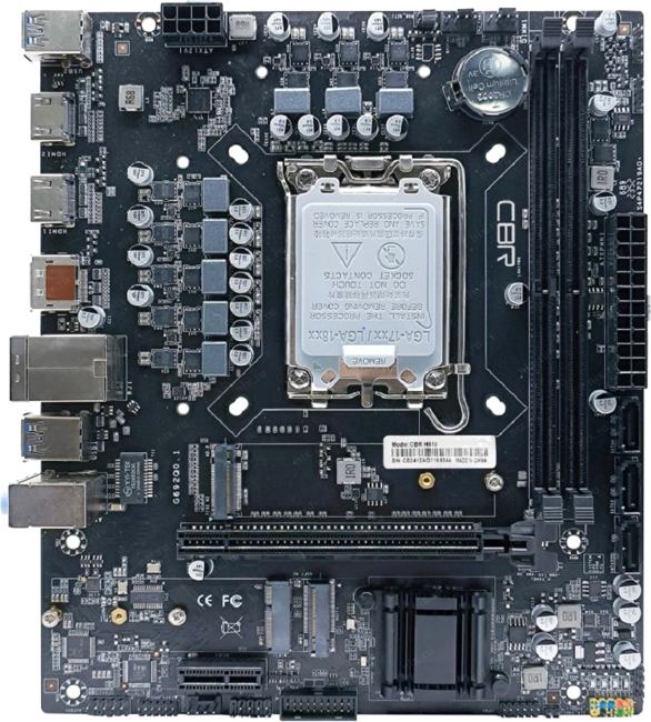 CBR H610 { Chipset H610, Socket 1700, 2*DDR4, mATX, DP+2*HDMI, 1*PCIEx16,1*PCIEx1,2*M.2(NVME,SATA), 3*SATA3, 4*USB 2.0